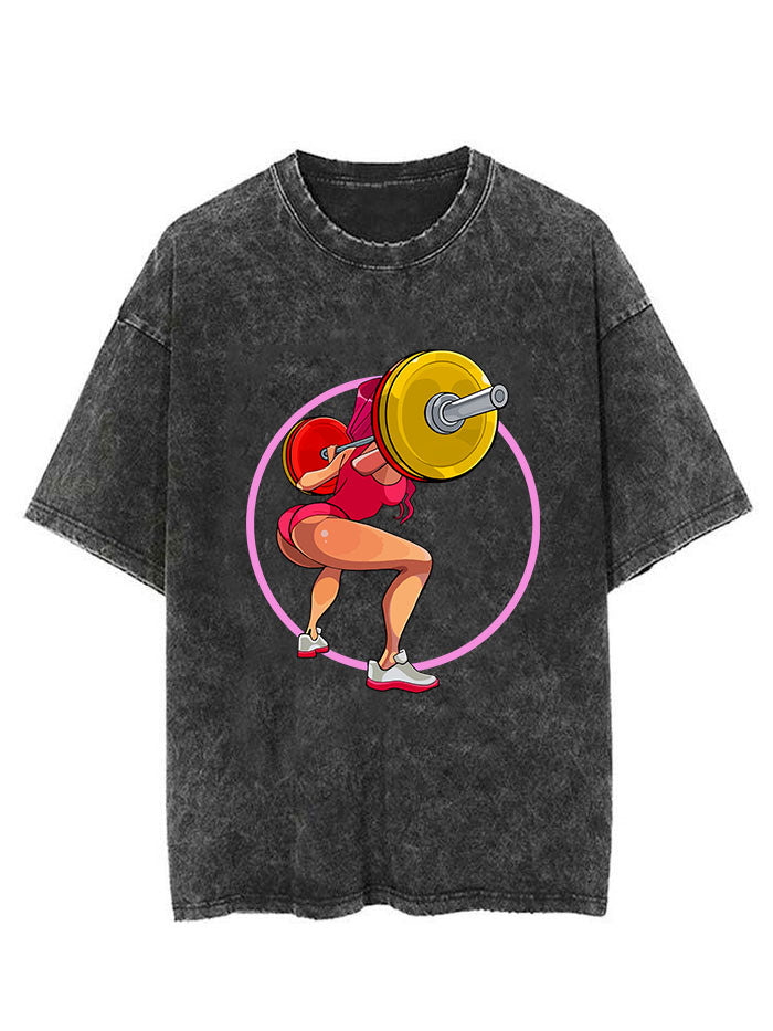 Squat female Vintage Gym Shirt