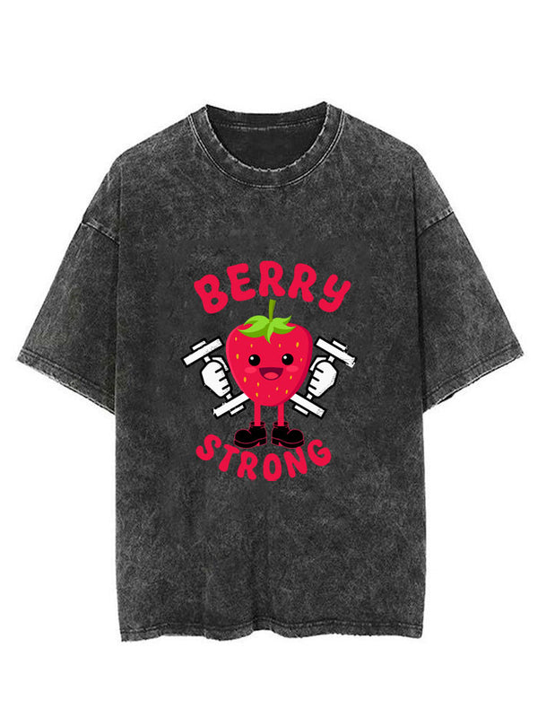 BERRY STRONG VINTAGE GYM SHIRT