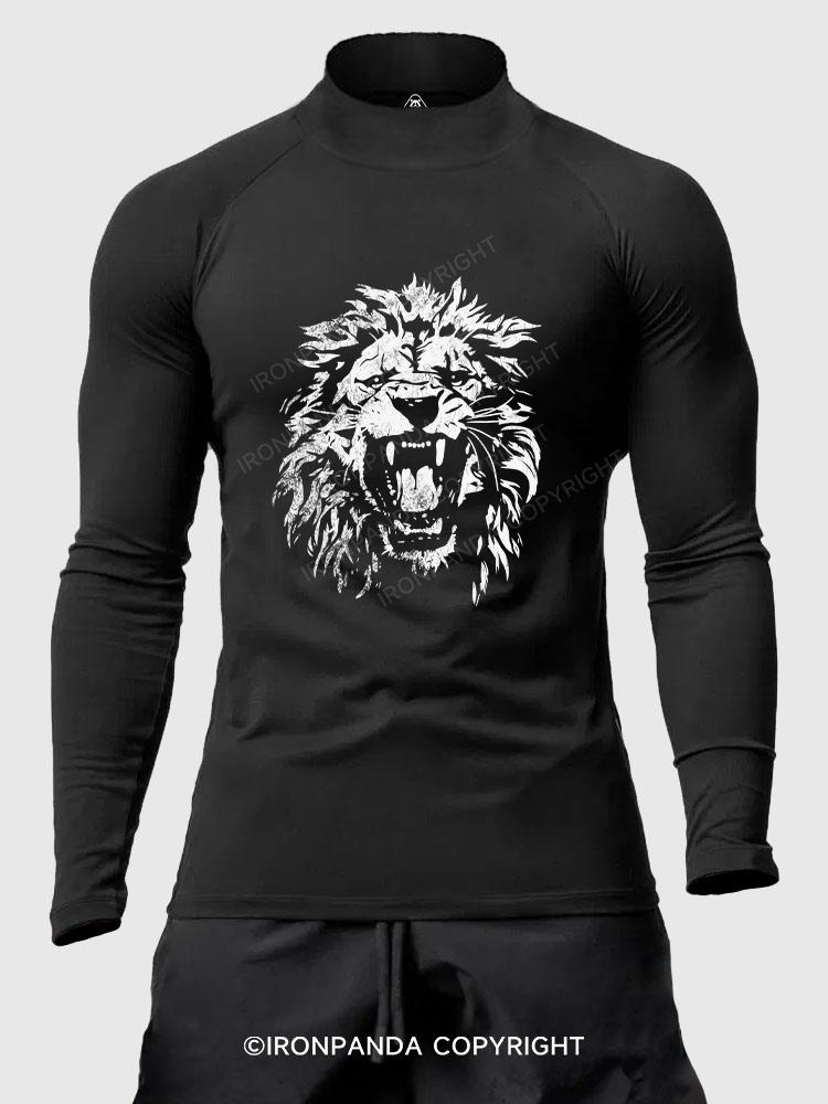 roaring lion Men's Fitted Mock