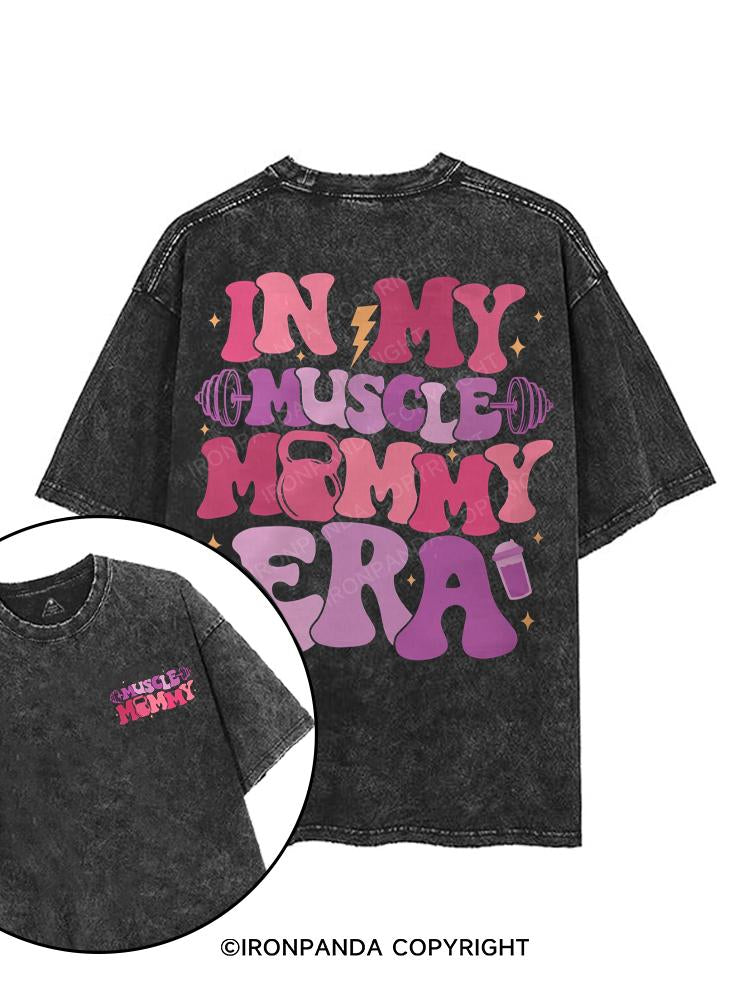 In My Muscle Mommy Era printed Gym Shirt