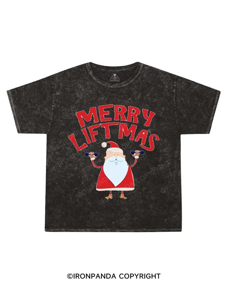 Merry Fitmas Kids Washed T-Shirt