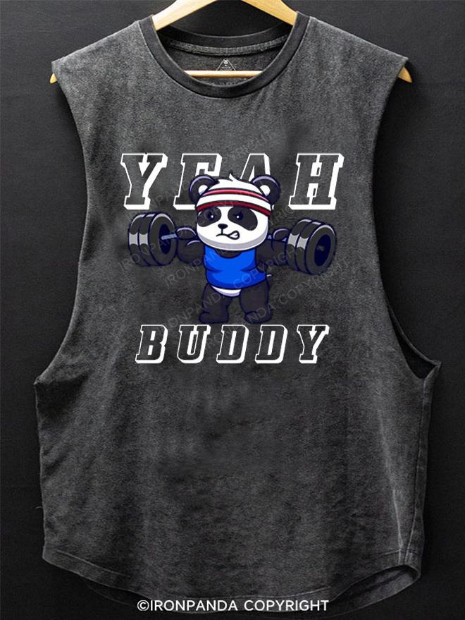 GYM YEAH BUDDY SCOOP BOTTOM COTTON TANK