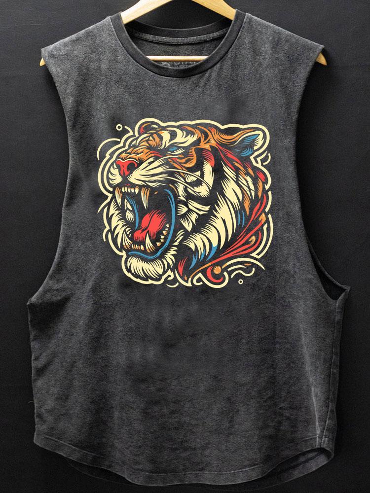 TIGER HEAD SCOOP BOTTOM COTTON TANK