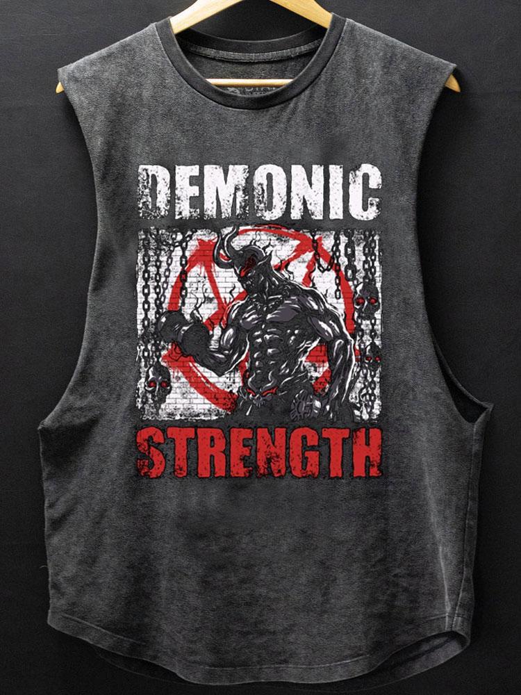 demonic strength SCOOP BOTTOM COTTON TANK