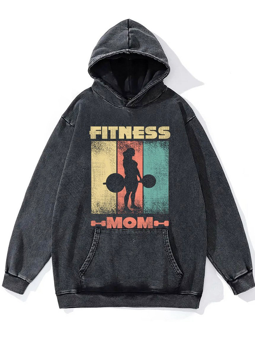 Fitness Mom Washed Gym Hoodie