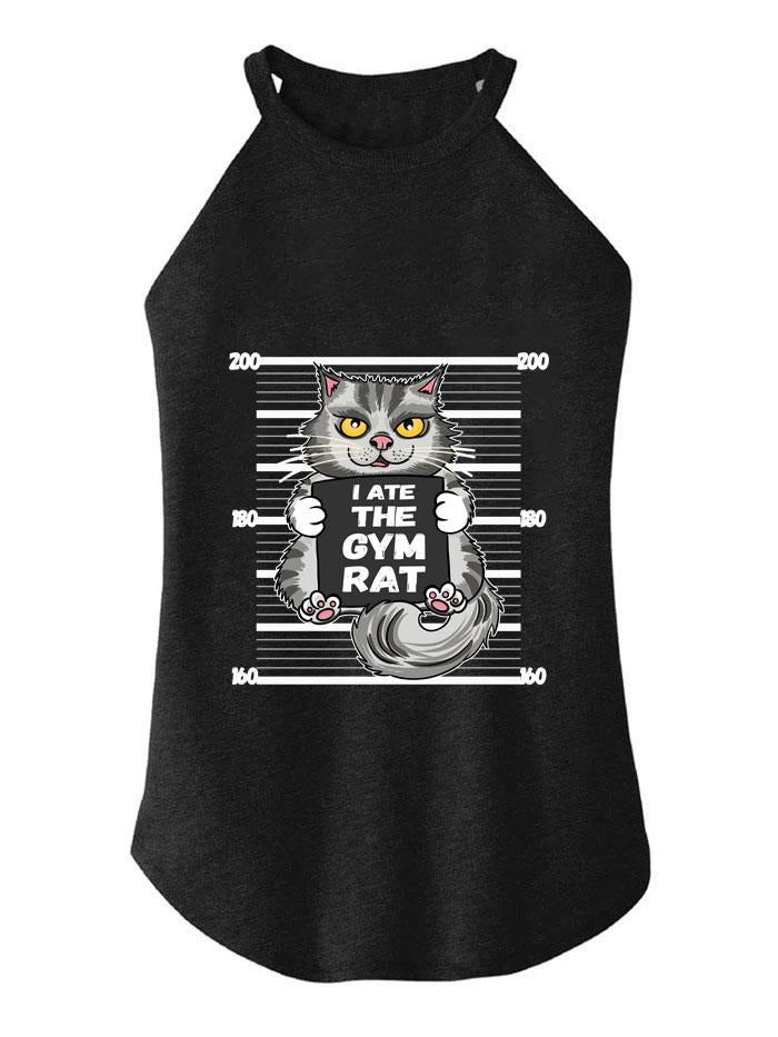 I ATE THE GYM RAT TRI ROCKER COTTON TANK