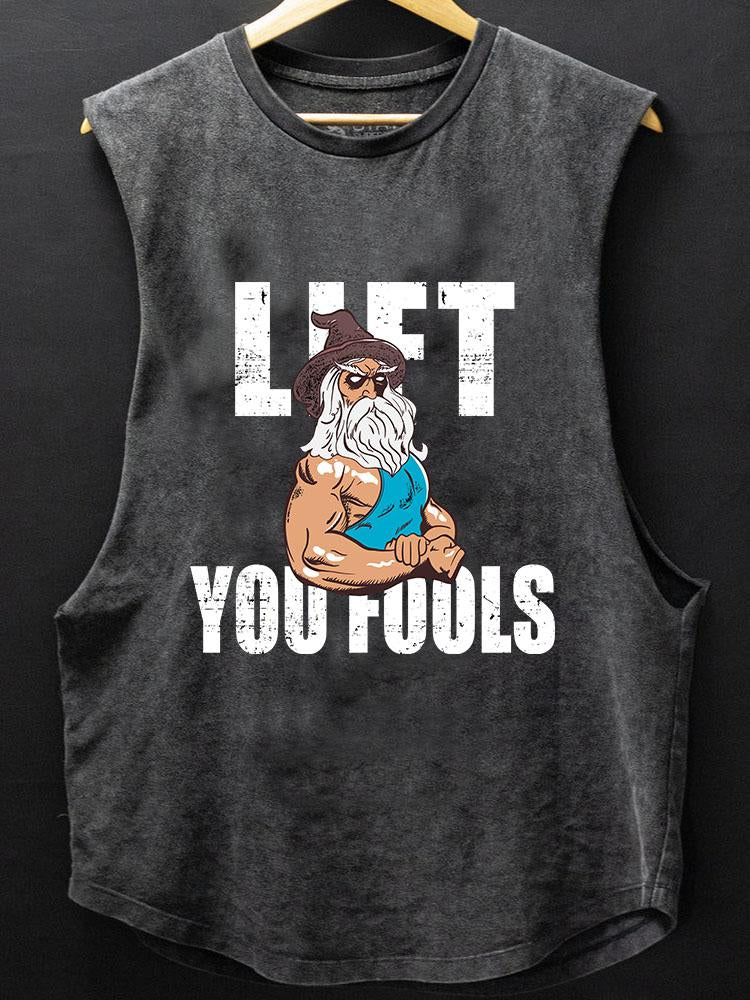 lift you fools SCOOP BOTTOM COTTON TANK