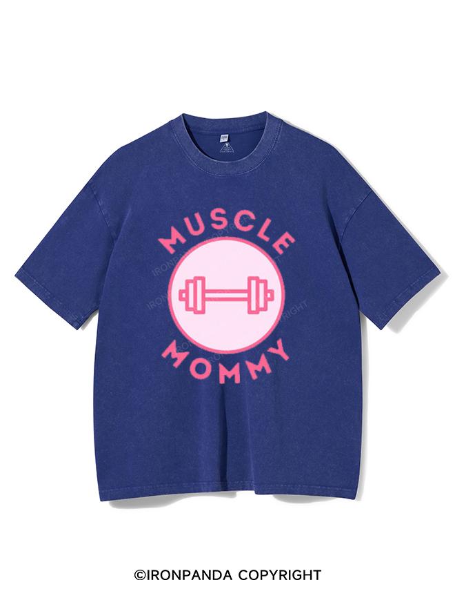 MUSCLE Mom  PINK VINTAGE GYM SHIRT