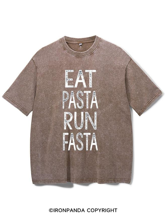 EAT PASTA RUN FASTA VINTAGE GYM SHIRT