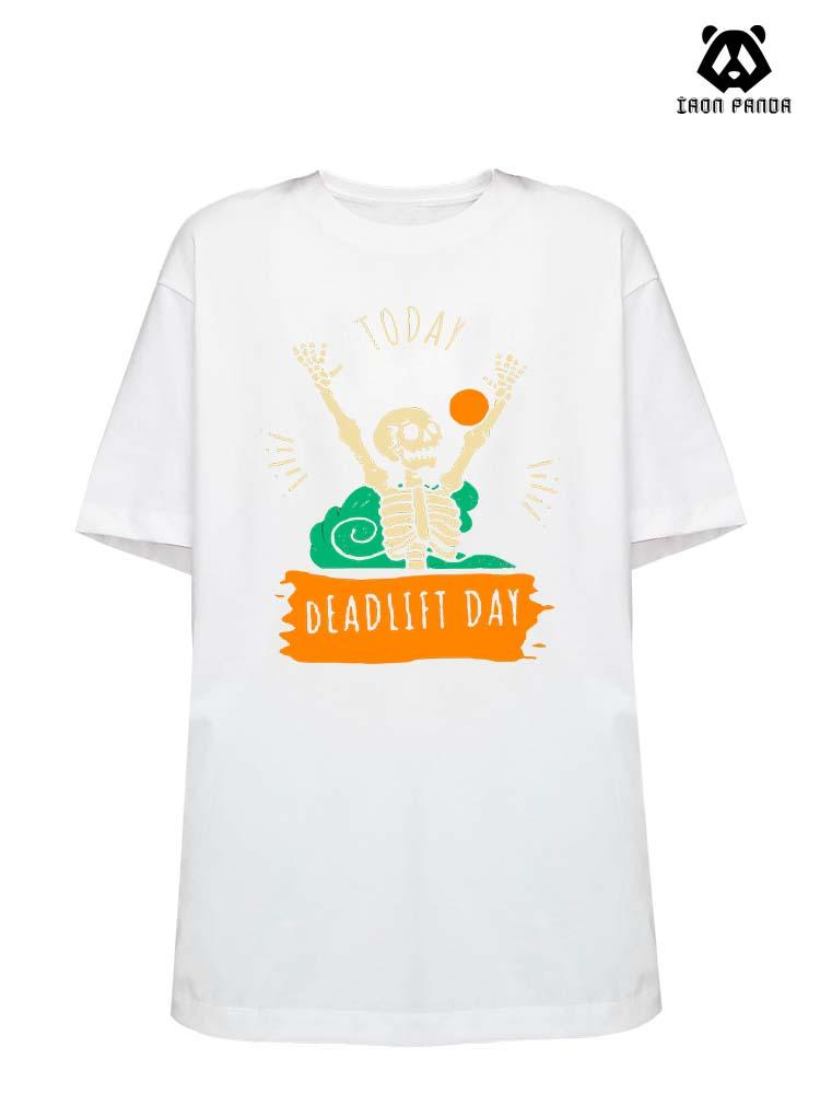 TODAY DEADLIFT DAY Loose fit cotton  Gym T-shirt