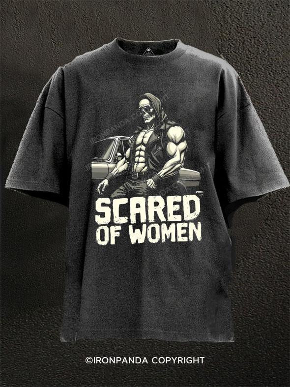 Scared of Women Washed Gym Shirt