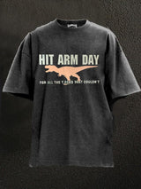 Hit Arm Day Washed Gym Shirt