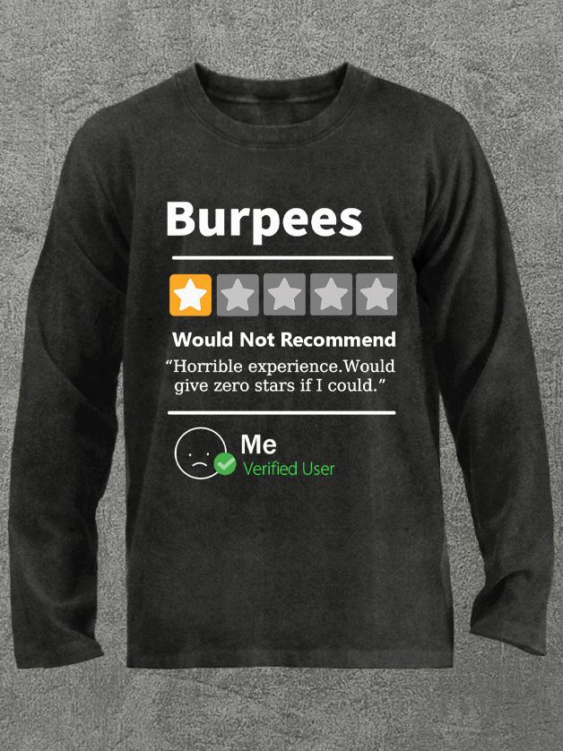 burpees review Washed Gym Long Sleeve Shirt