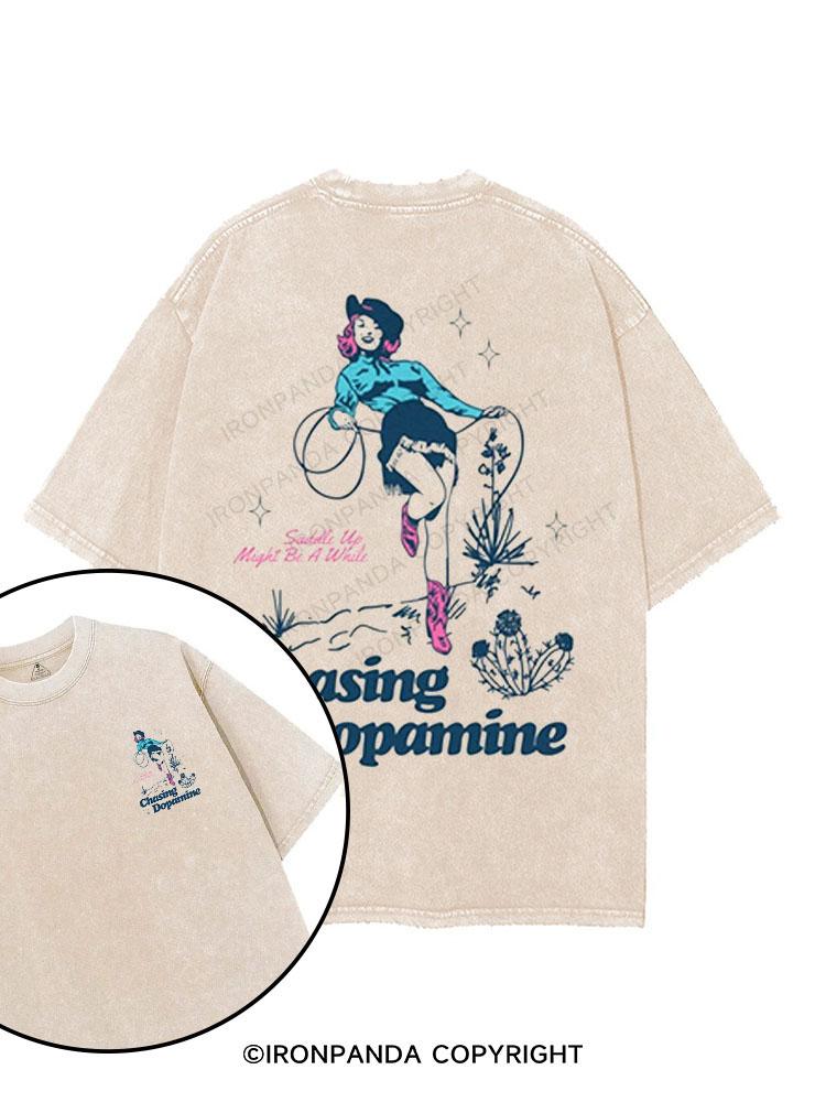 Chasing Dopamine printed Gym Shirt