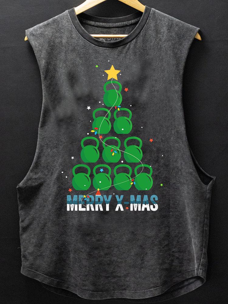 Merry X-mas SCOOP BOTTOM COTTON TANK