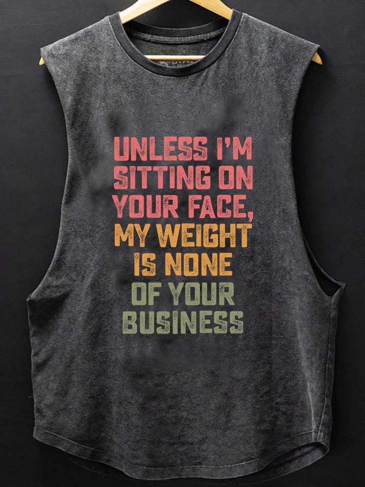 UNLESS I'M SITTING ON YOUR FACE SCOOP BOTTOM COTTON TANK
