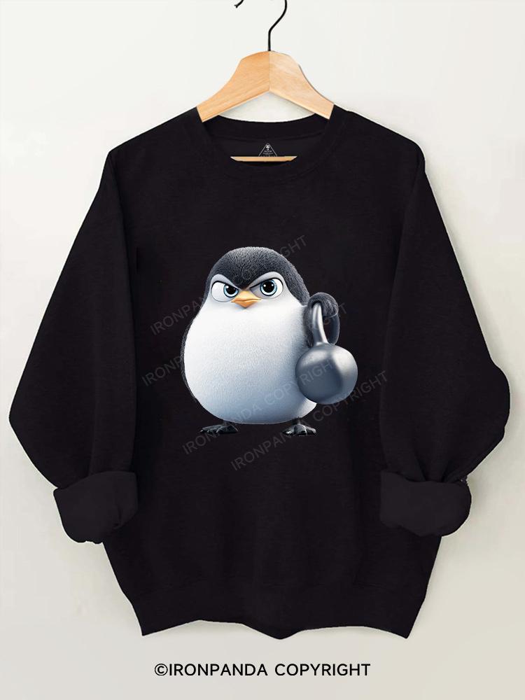 Kettlebell penguin Gym Sweatshirt