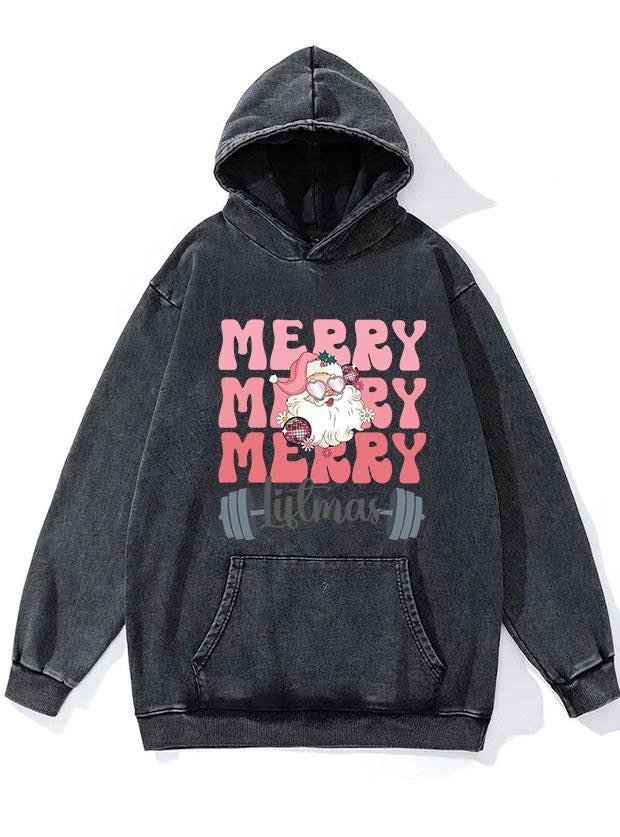 MERRY LIFTMAS WASHED GYM HOODIE