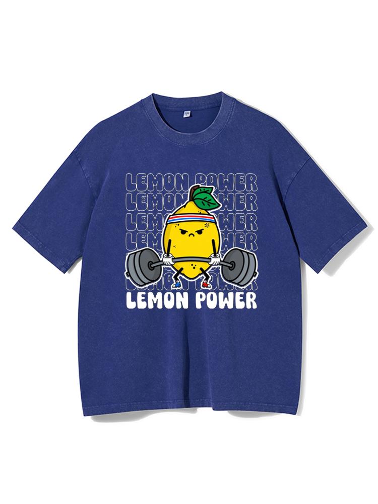 Deadlifting Lemon Training Washed Gym Shirt