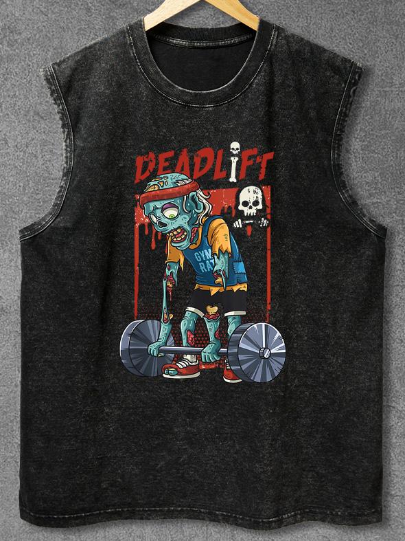 DEADLIFT ZOMBIE Washed Gym Tank