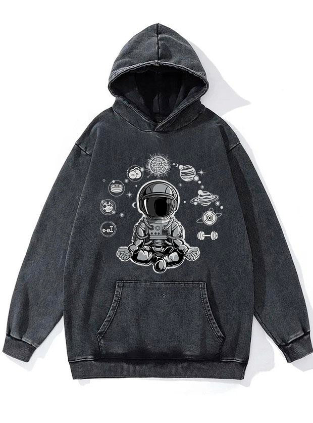 fitness astronaut WASHED GYM HOODIE
