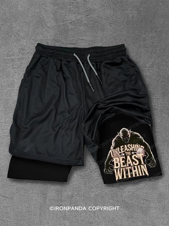 unleash the beast within devil Performance Training Shorts