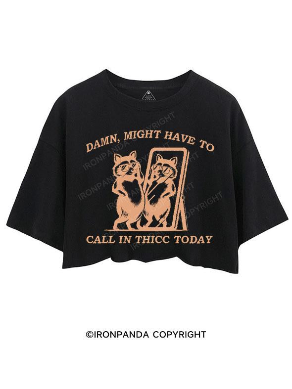 DAMN, MIGHT HAVE TO CALL IN THICC TODAY CROP TOPS