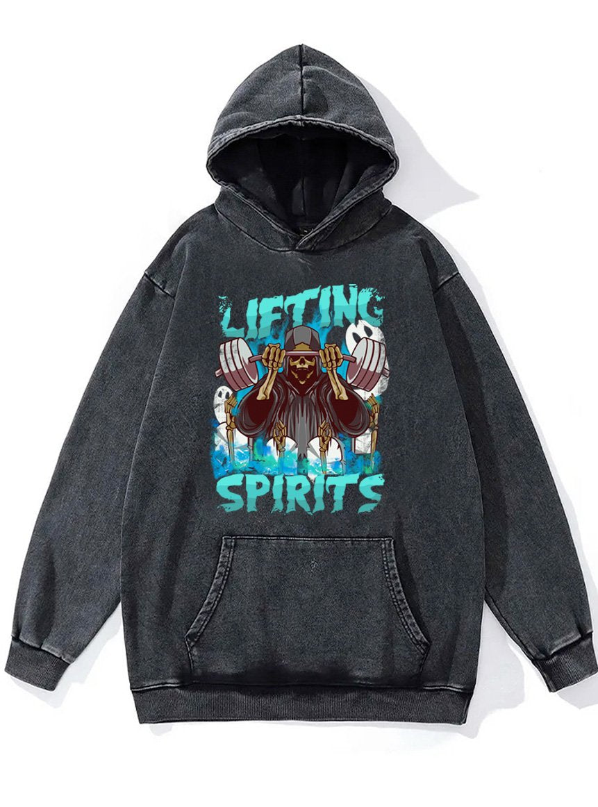 lifting spirits Washed Gym Hoodie