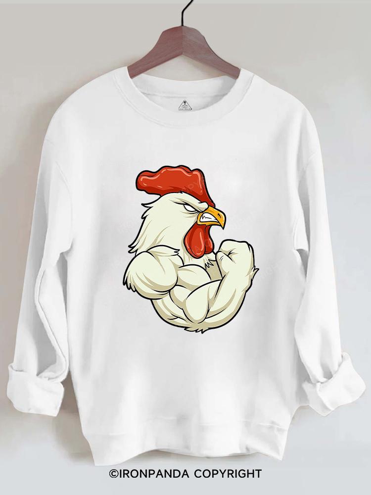Rooster Thanksgiving Gym Sweatshirt