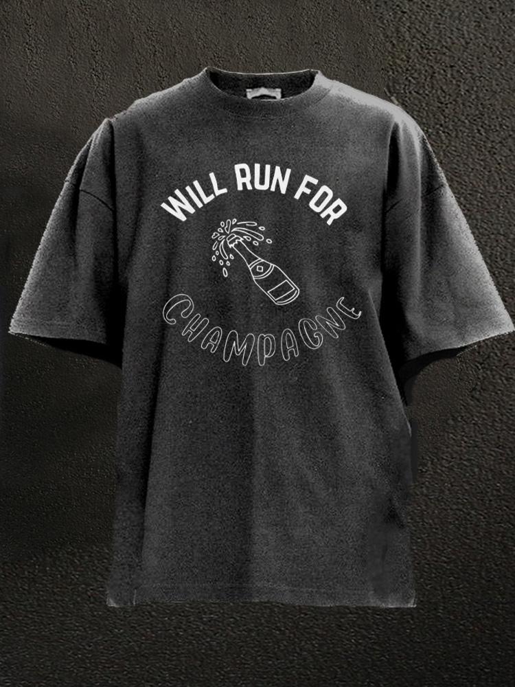 will run for champange Washed Gym Shirt