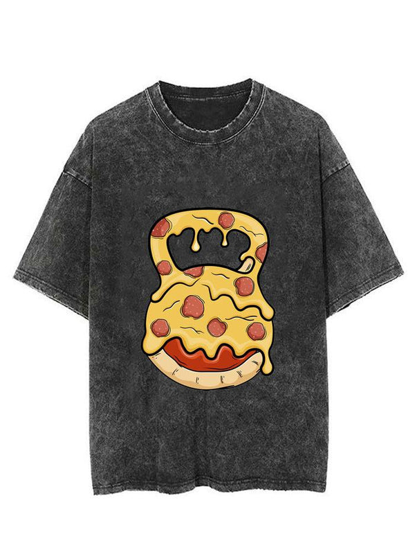Delicious Pizza Kettlebell Vintage Gym Shirt