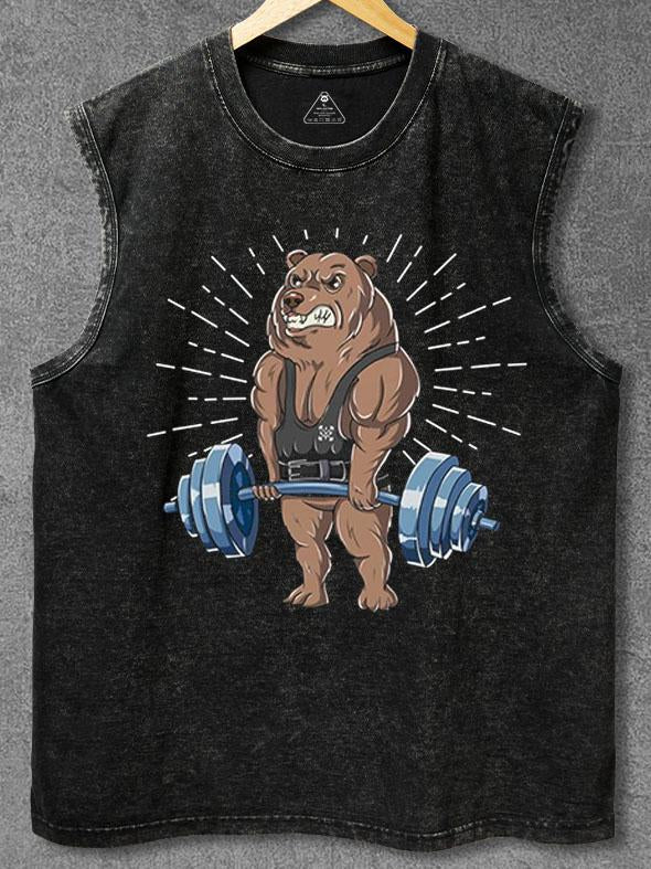 Bear Deadlift Washed Gym Tank