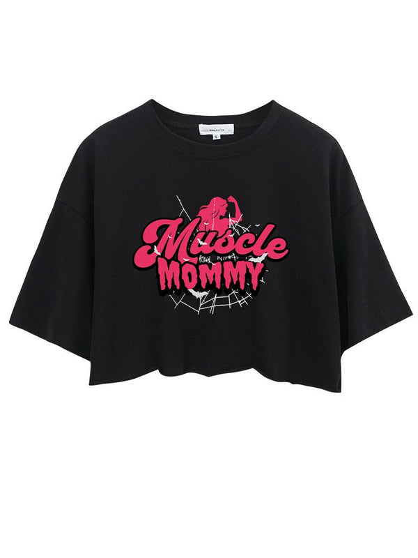 MUSCLE MOMMY CROP TOPS