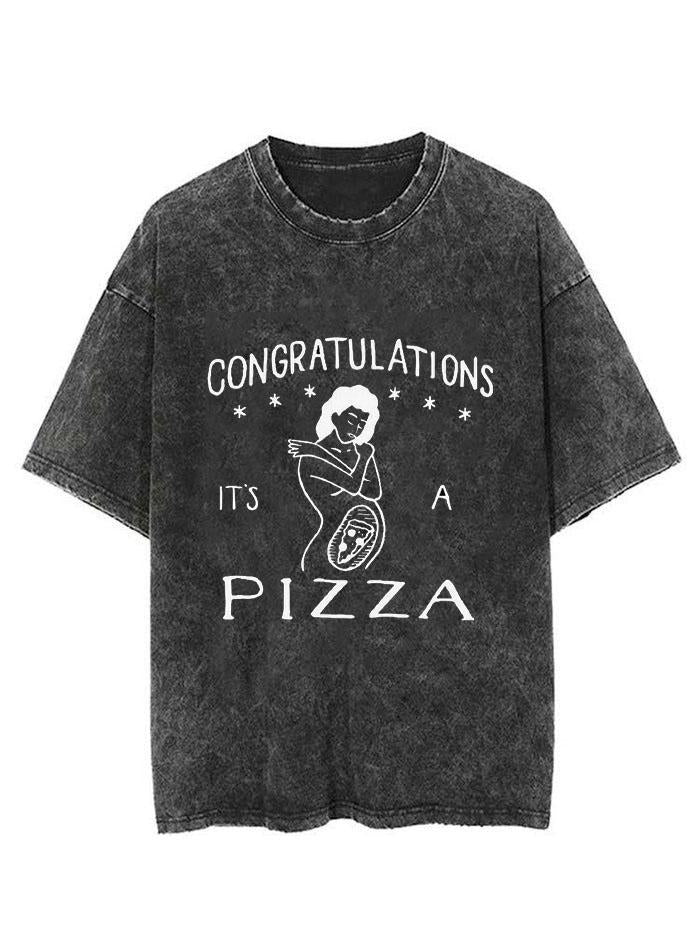 Congratulations It's a pizza Vintage Gym Shirt