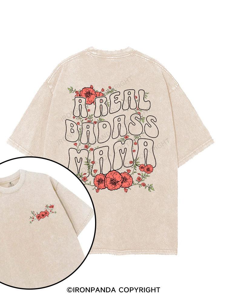 a real badass mama printed Gym Shirt