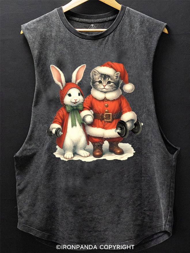 merry Christmas workout SCOOP BOTTOM COTTON TANK