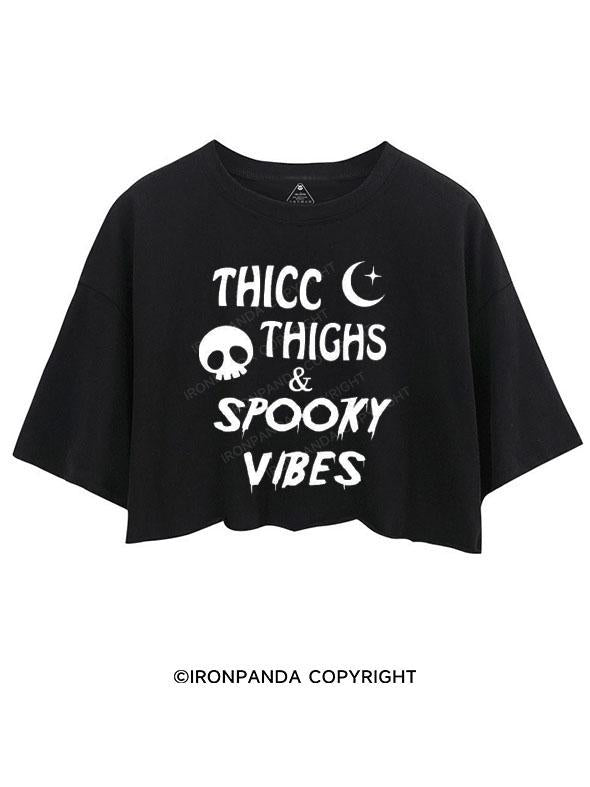 THICC THIGHS & SPOOKY VIBES CROP TOPS