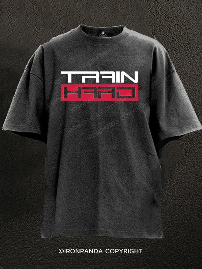 TRAIN HARD Washed Gym Shirt