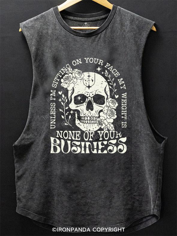 UNLESS I'M SITTING ON YOUR FACE SCOOP BOTTOM COTTON TANK