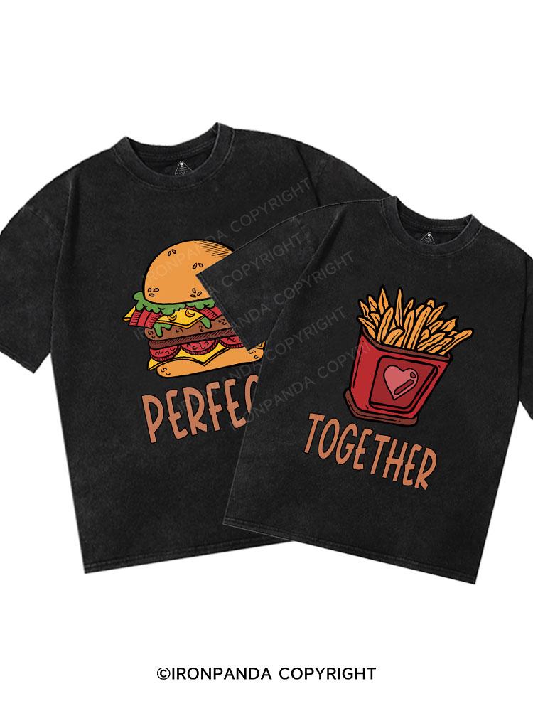 Perfect Together Washed Matching Couple Gym Shirt