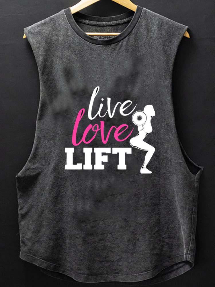 LIVE LOVE LIFT SCOOP BOTTOM COTTON TANK