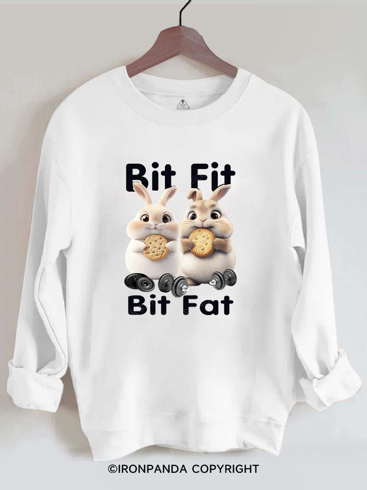BIT FIT BIT FAT  Gym Sweatshirt
