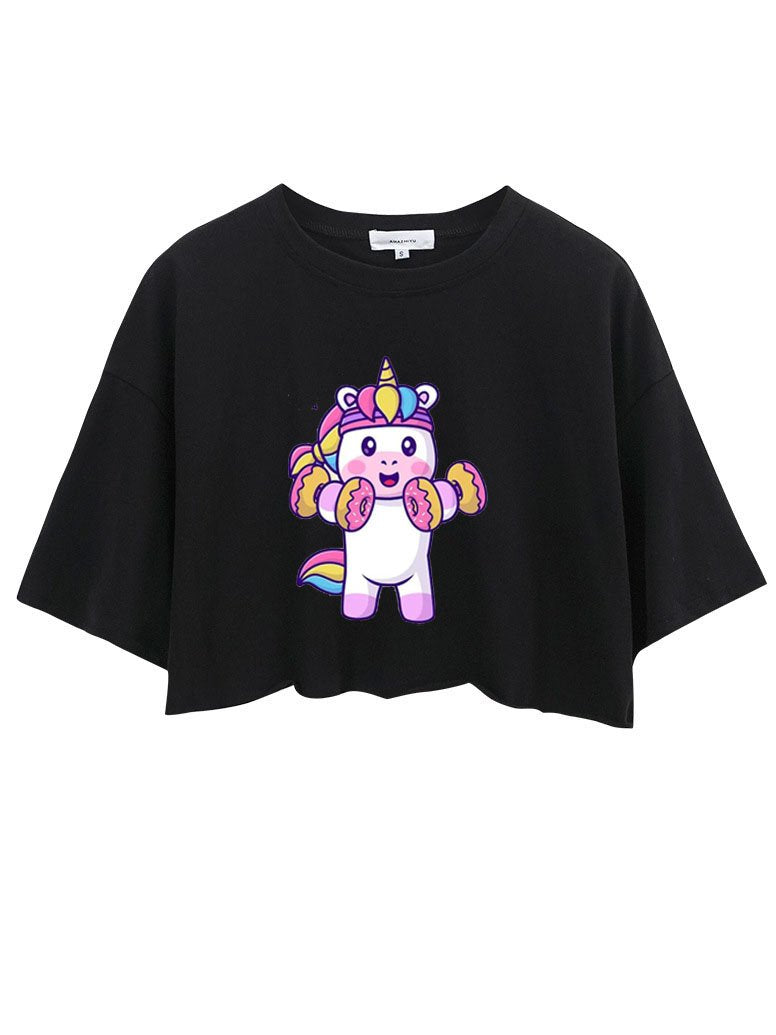 UNICORN LIFTING DUMBBELLS CROP TOPS