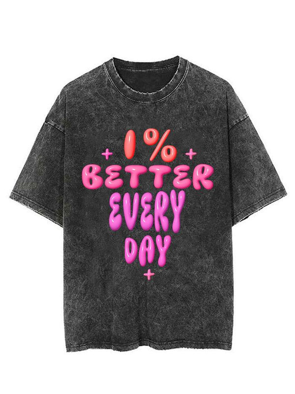 1% better every day Vintage Gym Shirt