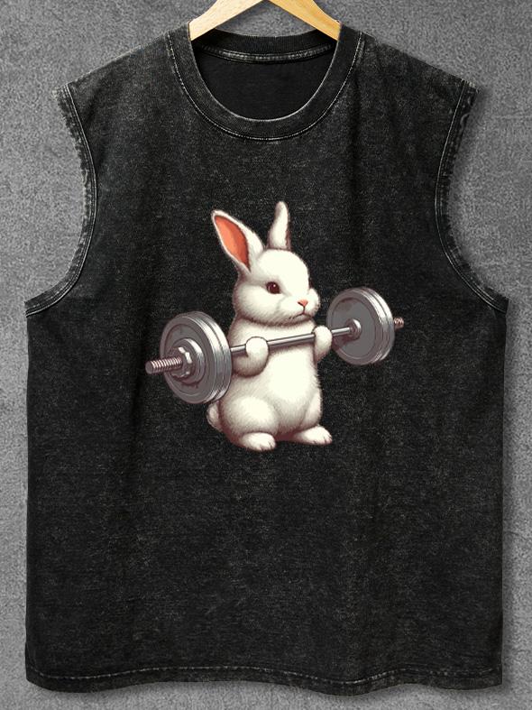WEIGHTLIFTING RABBIT Washed Gym Tank