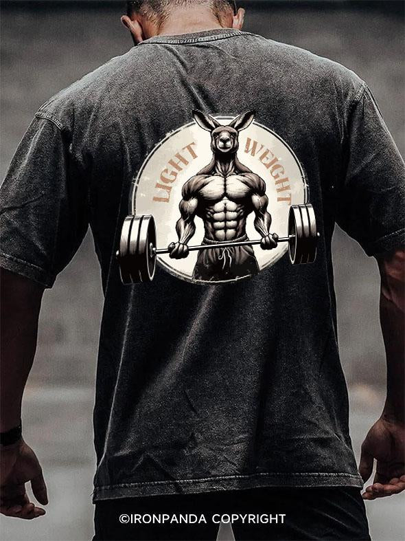 light weight weightlifting kangaroo Washed Gym Shirt