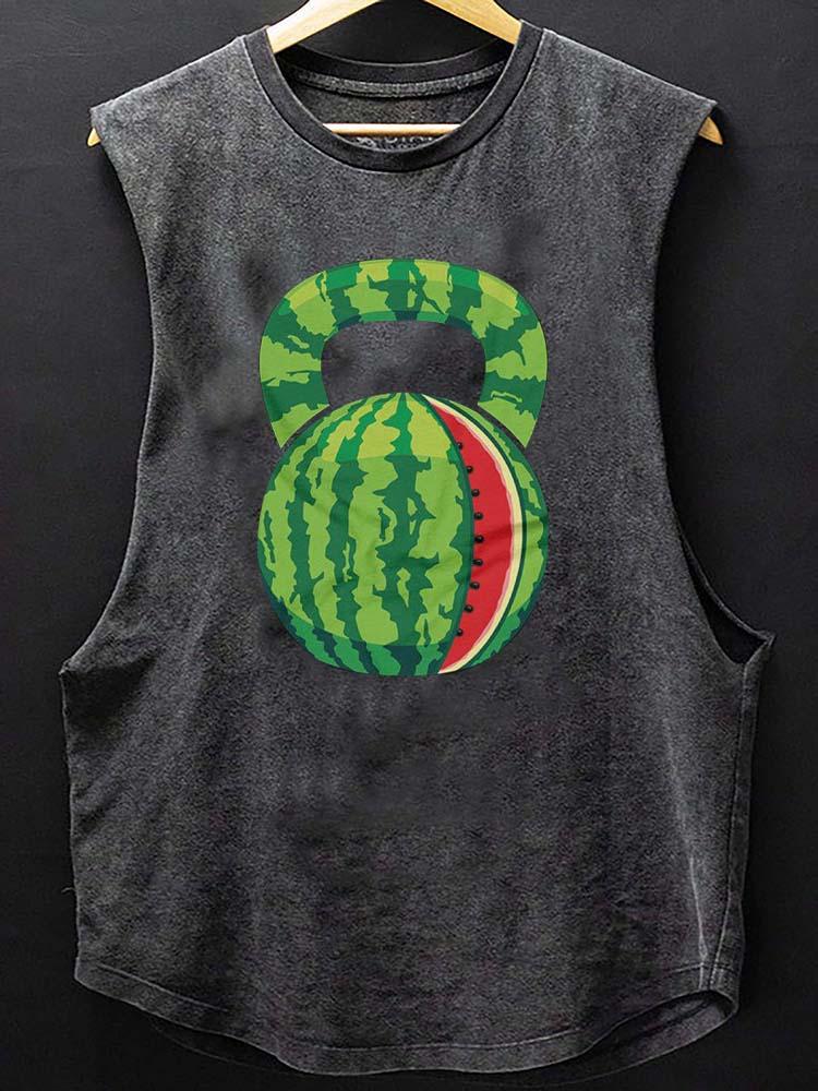 Watermelon Kettlebell Scoop Bottom Cotton Tank