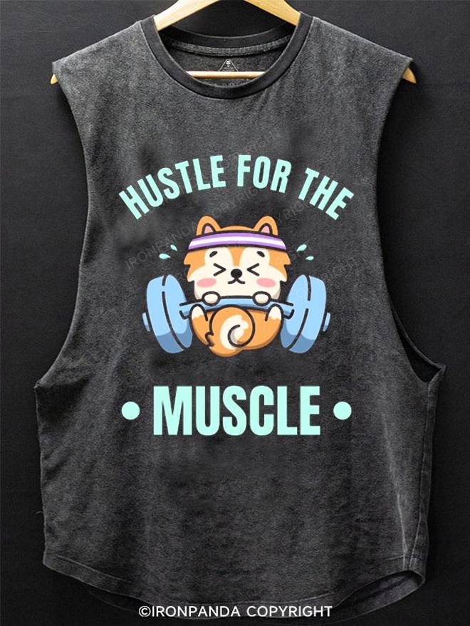 HUSTLE FOR THE MUSCLE SCOOP BOTTOM COTTON TANK