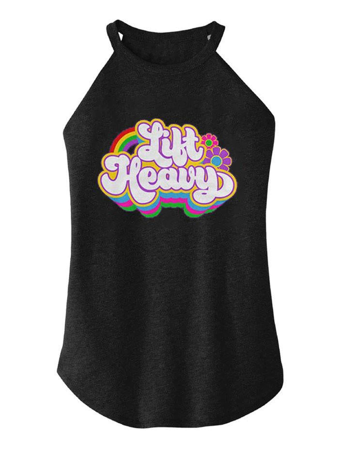 lift heavy TRI ROCKER COTTON TANK