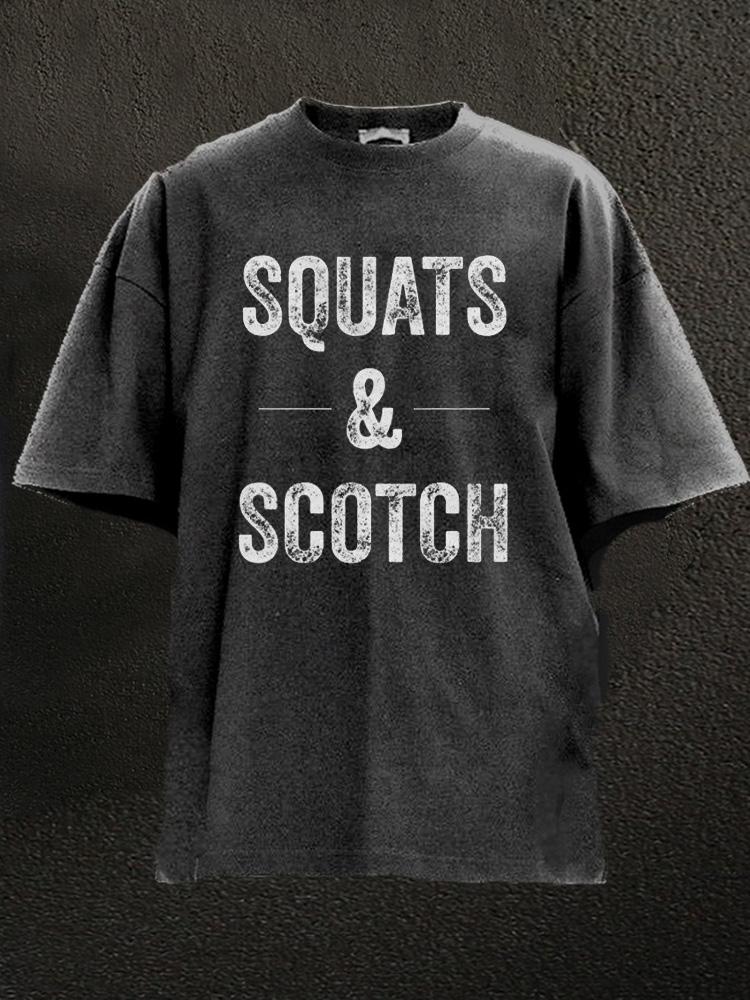 squats and scotch Washed Gym Shirt